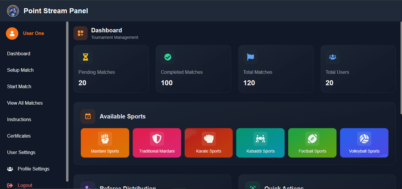 Point Stream Panel